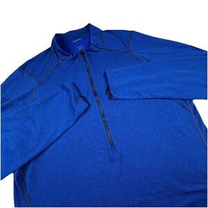 Patagonia Capilene Baselayer Men XL Shirt Blue 1/2 Zip Pullover Hiking Outdoors